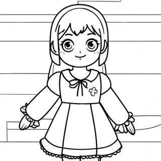 Pagina Da Colorare Di Komi Shouko In Un Vestito Carino 42572-35266