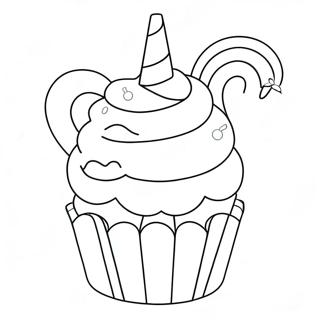 Pagina Da Colorare Del Cupcake Unicorno 42661-35535