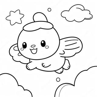 Pagina Da Colorare Di Cinnamoroll Che Vola Nel Cielo 42-37