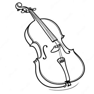 Pagina Da Colorare Del Violoncello Carino Con Un Sorriso 43253-35997