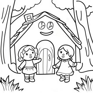 Pagina Da Colorare Di Hansel E Gretel Nel Bosco 44203-36768