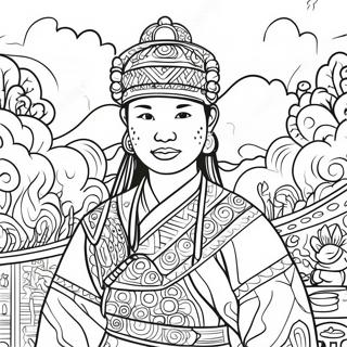 Pagina Da Colorare Della Celebrazione Del Festival Hmong 44403-36923