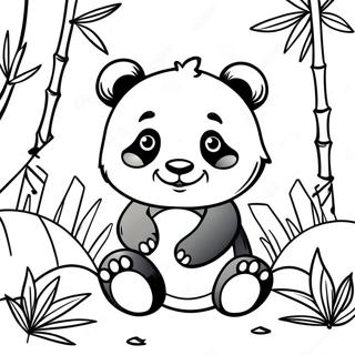 Pagina Da Colorare Carino Panda Tra Il Bambu 44783-37225