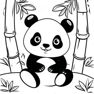 Pagina Da Colorare Carino Panda Tra Il Bambu 44783-37226