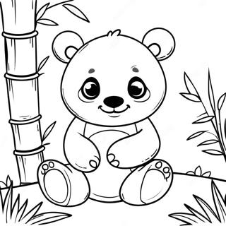 Pagina Da Colorare Carino Panda Tra Il Bambu 44783-37227