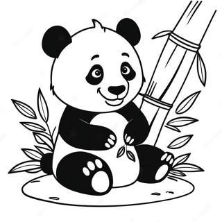 Pagina Da Colorare Carino Panda Tra Il Bambu 44783-37228