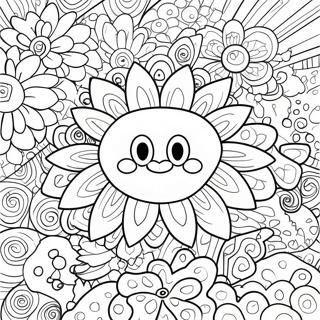 Pagina Da Colorare Dei Fiori Colorati Di Takashi Murakami 44823-37258