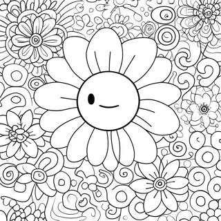 Pagina Da Colorare Dei Fiori Colorati Di Takashi Murakami 44823-37260