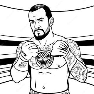 Pagina Da Colorare Di Cm Punk Sul Ring 44853-37282