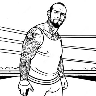 Pagina Da Colorare Di Cm Punk Sul Ring 44853-37284