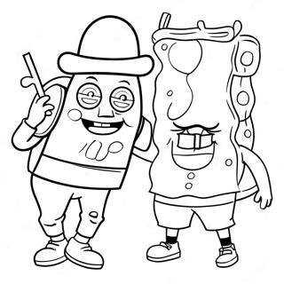 Pagina Da Colorare Di Spongebob In Costume Da Pellegrino 44893-37310