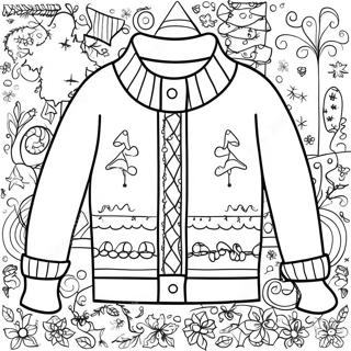 Pagina Da Colorare Del Divertente Maglione Di Natale Brutto 4492-3613