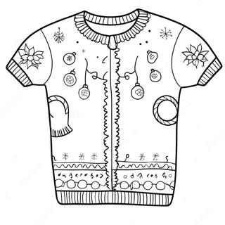 Pagina Da Colorare Del Divertente Maglione Di Natale Brutto 4492-3616