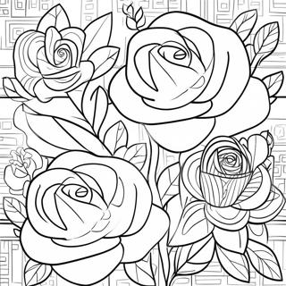 Contorni Di Rose Pagine Da Colorare