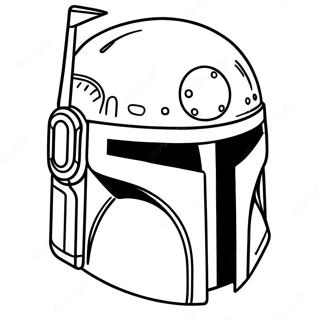 Pagina Da Colorare Del Casco Iconico Di Boba Fett 45394-37707