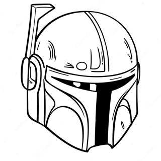 Pagina Da Colorare Del Casco Iconico Di Boba Fett 45394-37708