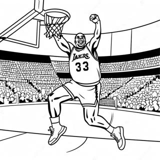 Pagina Da Colorare Di Magic Johnson Che Fa Un Slam Dunk 45504-37793