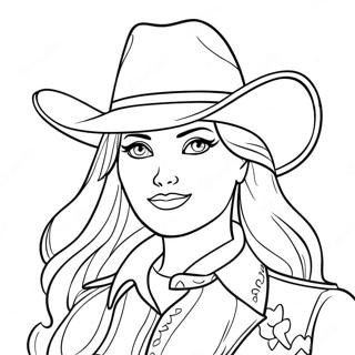 Pagina Da Colorare Cowgirl Barbie 45633-37896