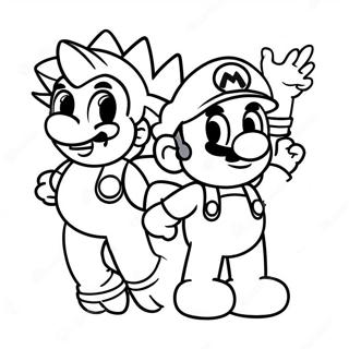 Mario E Sonic Pagine Da Colorare