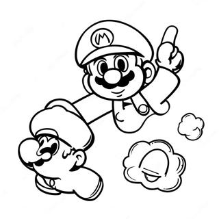 Pagina Da Colorare Di Cappy Che Vola Con Mario 4592-3693