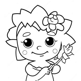 Pagina Da Colorare Di Maggie Simpson Con Un Fiore 46084-38391