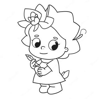 Pagina Da Colorare Di Maggie Simpson Con Un Fiore 46084-38392