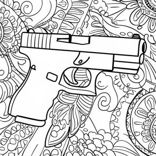 Pagina Da Colorare Glock Handgun Realistica 46154-38447