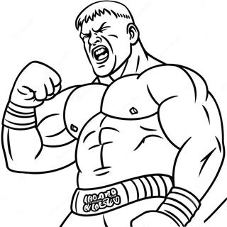 Pagina Da Colorare Brock Lesnar In Azione 46164-38450