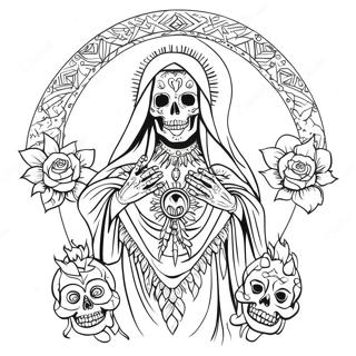 Pagina Da Colorare Santa Muerte 46173-38454