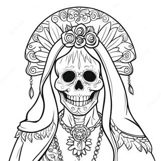 Pagina Da Colorare Santa Muerte 46173-38455