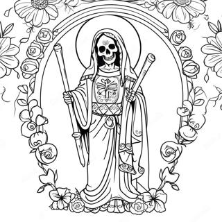 Pagina Da Colorare Santa Muerte 46173-38456