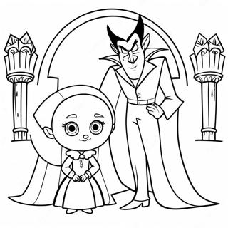 Dracula E Mavis Pagina Da Colorare Di Hotel Transylvania 46244-38518