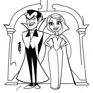 Dracula E Mavis Pagina Da Colorare Di Hotel Transylvania 46244-38519