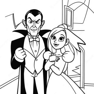 Dracula E Mavis Pagina Da Colorare Di Hotel Transylvania 46244-38520