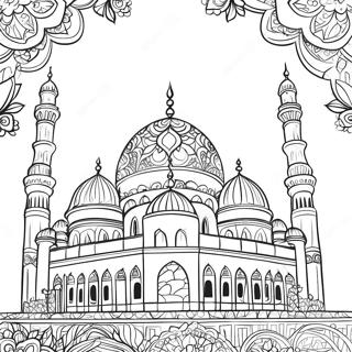 Pagina Da Colorare Della Moschea Colorata 46294-38554