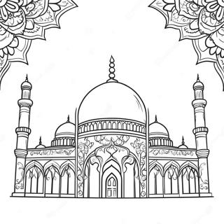 Pagina Da Colorare Della Moschea Colorata 46294-38555