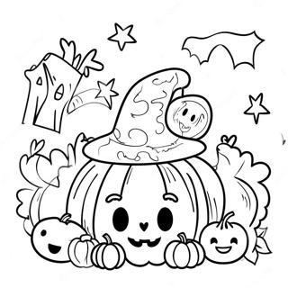 Arte Doodle Di Halloween Pagine Da Colorare