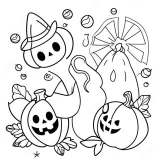 Arte Doodle Di Halloween Pagina Da Colorare 46383-38623