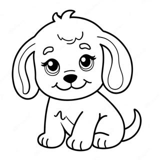 Carino Cucciolo Di Cavapoo Pagina Da Colorare 46444-38670