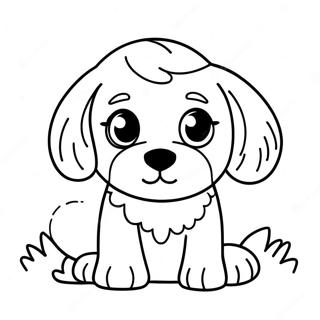 Carino Cucciolo Di Cavapoo Pagina Da Colorare 46444-38671