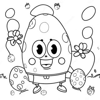 Pagina Da Colorare Di Spongebob Con Uova Di Pasqua 46454-38687