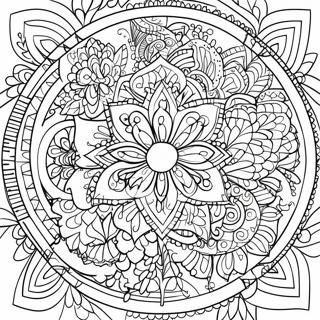 Pagina Da Colorare Di Arte Islamica Mandala Facile 46613-38812