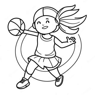 Pagina Da Colorare Ragazza Che Gioca A Basket 46803-38959