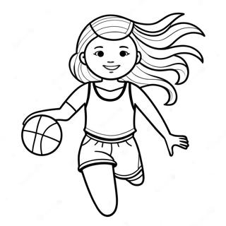 Pagina Da Colorare Ragazza Che Gioca A Basket 46803-38960