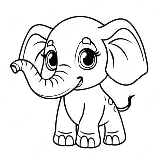 Pagina Da Colorare Di Un Carino Elefante Cucciolo 46844-38978