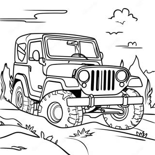 Pagina Da Colorare Dellavventura In Jeep Fuoristrada 46864-39007