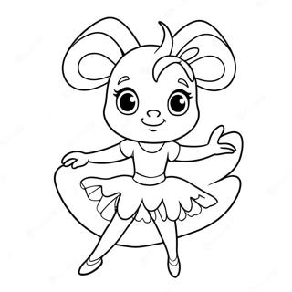 Pagina Da Colorare Di Angelina Ballerina In Un Bellissimo Tutu 46994-39111