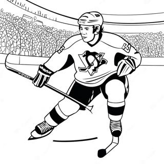 Pagina Da Colorare Di Un Giocatore Dei Pittsburgh Penguins Che Pattina 47014-39130