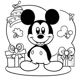 Pagina Da Colorare Della Celebrazione Di Compleanno Di Topolino 47274-39331