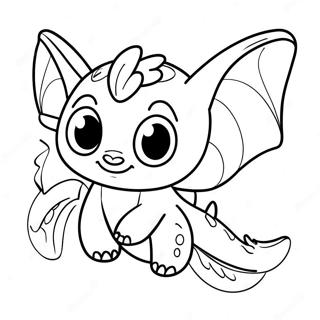 Pagina Da Colorare Di Cute Baby Toothless Che Vola 47364-39406